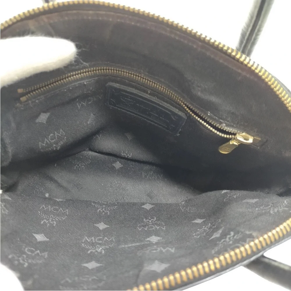 MCM Black Dome Handbag Satchel